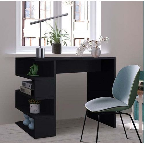 Wood Office Table: Office Table- Laptop Desk All Black