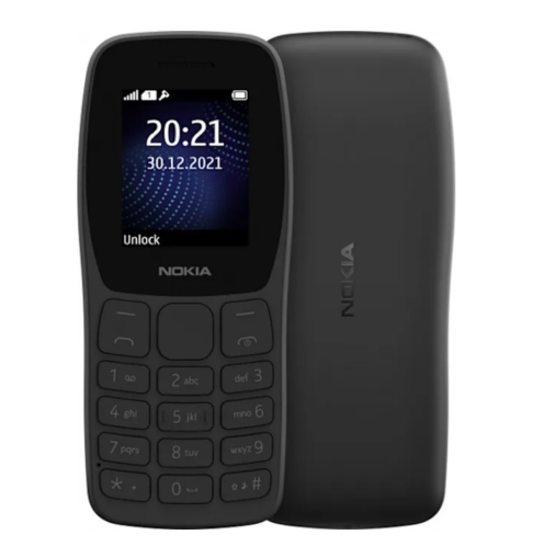 Nokia 105 New Africa Edition (2023) - Dual Sim - 4mb Rom 4mb Ram - 1000mAh - Charcoal